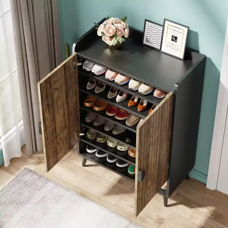 Tribesigns 7-Tier Wooden Shoe Cabinet
