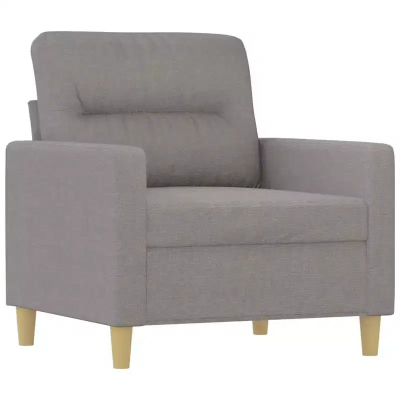 vidaXL Sofa Chair in Light Gray, Breathable and Durable Fabric, Stable and Sturdy Structure, Comfortable Seating Experience, Modern Design