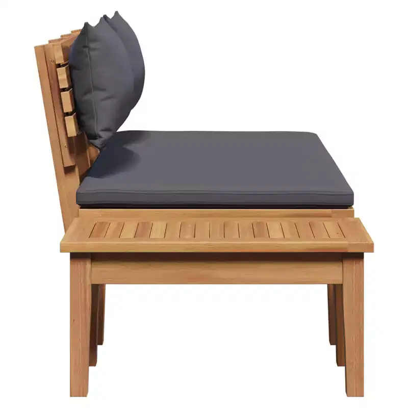 vidaXL Garden Bench 2 pcs Solid Teak wood