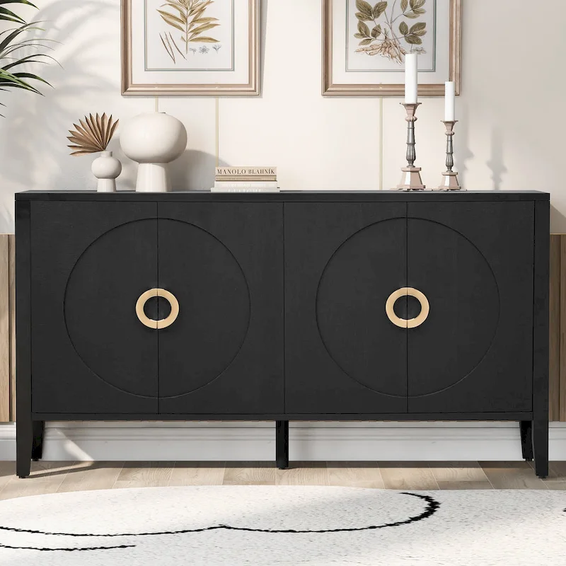 Sophisticated Fir Veneer Cabinet with Textured Finish