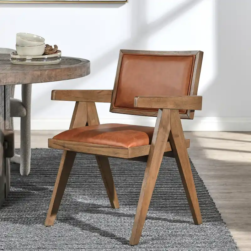 Classic Home Dolton Top Grain Leather Arm Chair