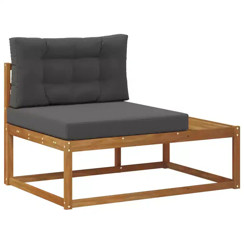 vidaXL Outdoor End sofa with Cushion Natural 45.28 x 32.68 x 28.74 in