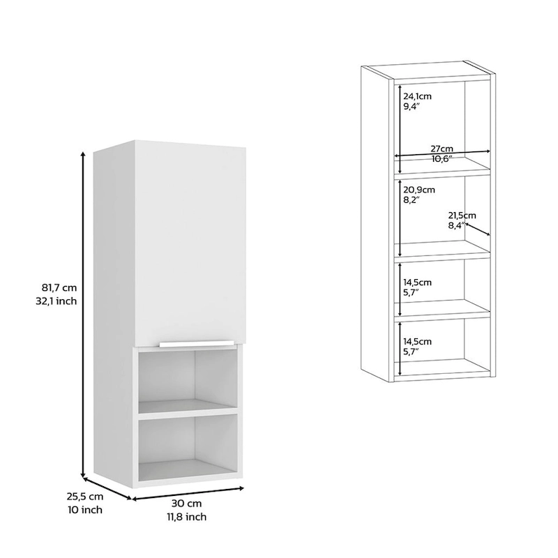Medicine Cabinet Hazelton,Bathroom, Smokey Oak Finish,High quality and durable