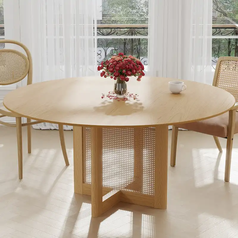 Solid Wood Round Dining Table 4-6 People